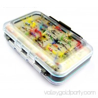 Fly Fishing Flies Kit- 64pcs Handmade Fly Fishing Lures- Dry Fly, Wet Fly, Nymph and Streamer Fly Lure Assotment + Waterproof Fly Box   